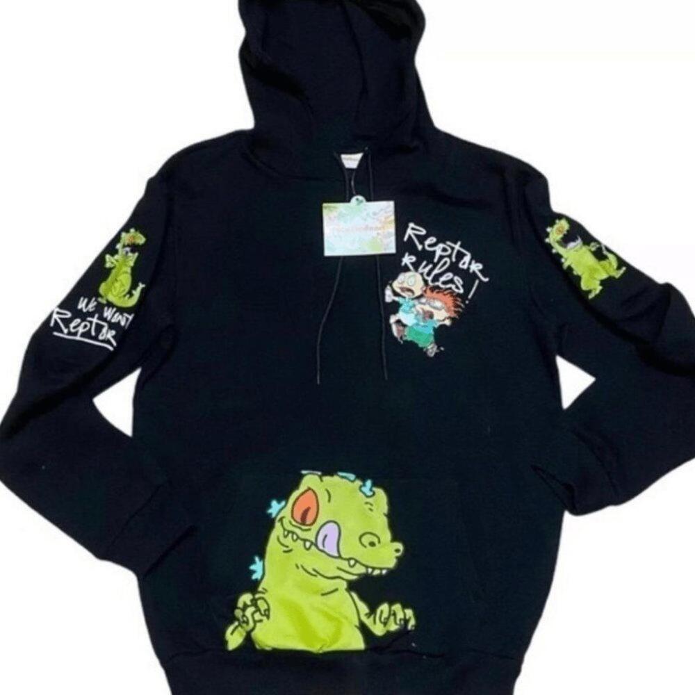 Nickelodeon Hoodie Size S Rugrats Reptar Rules 90s Tommy Chuckie Retro Lounge